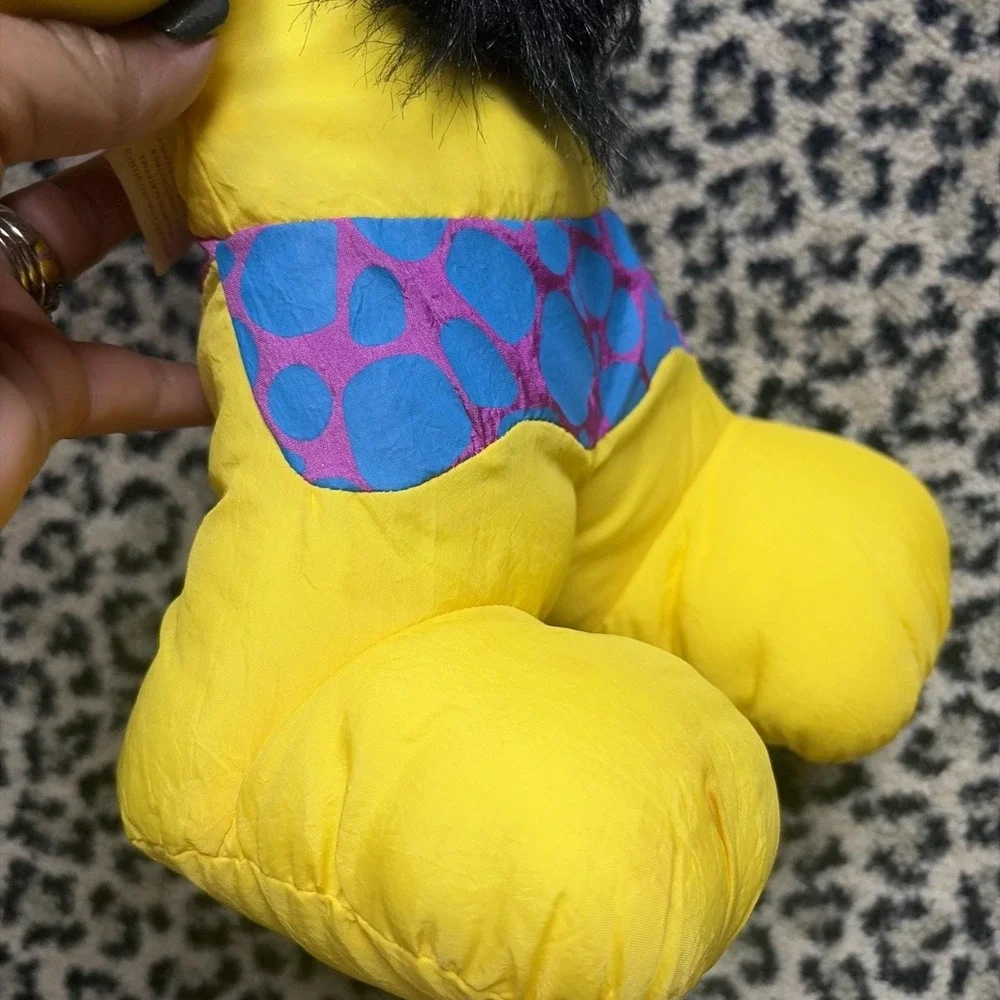 Puffalump‎ 1992 Fisher Price, Rocky Caveman Yellow Plush Grunts squeezed Works!